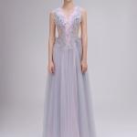 Ruffled Lilac Sheer Gown