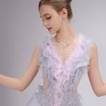 Ruffled Lilac Sheer Gown