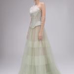 Structured Crystal-studded Corset & Layered Ball Gown