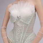 Structured Crystal-studded Corset & Layered Ball Gown