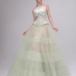 Structured Crystal-studded Corset & Layered Ball Gown